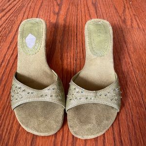 Kitten Heels, Sage Green
